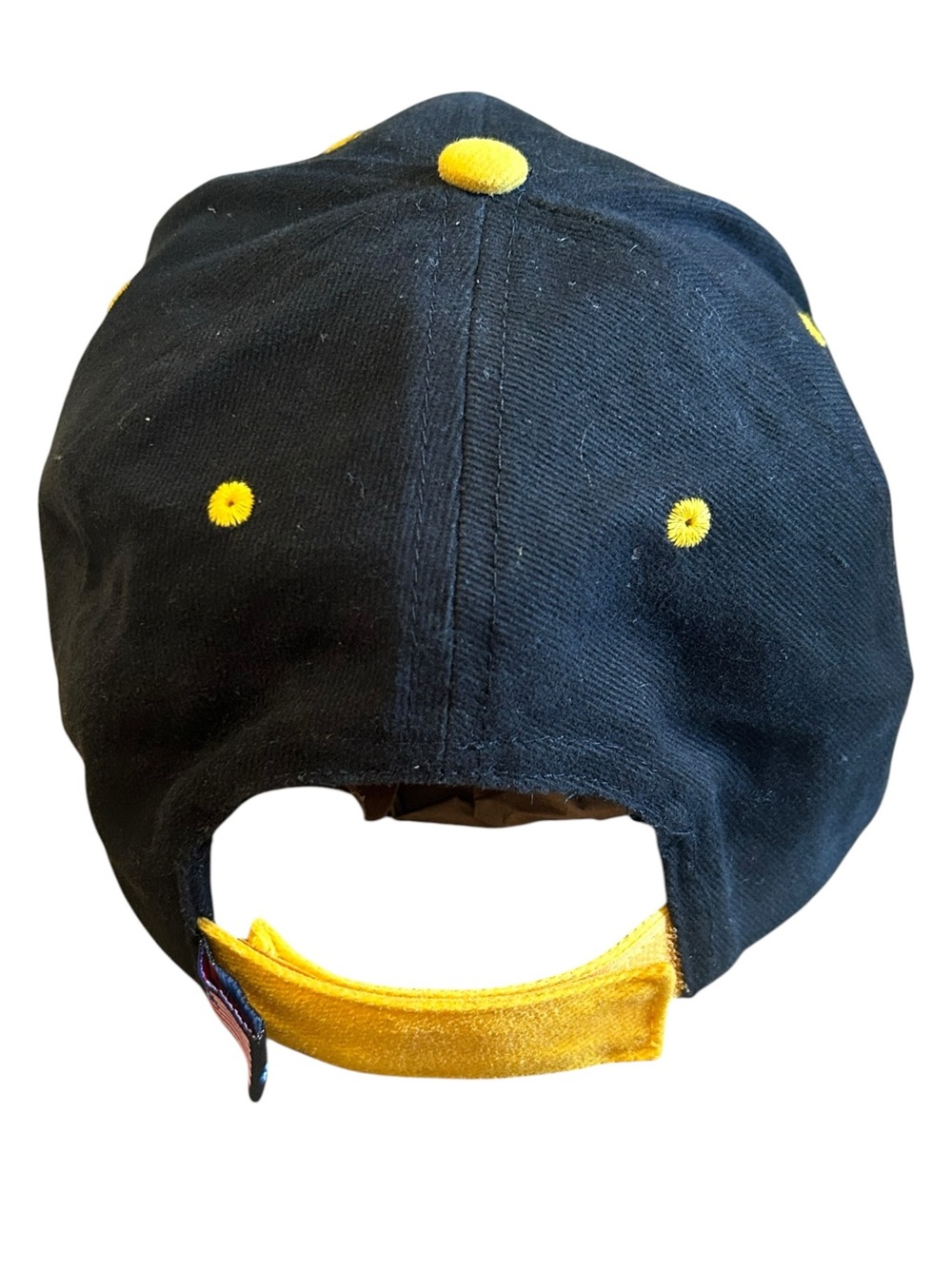 Black Cap with Red and Yellow Flame Visor - Men's Baseball Hat - Picture 9 of 12